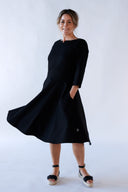 Tina sort elegant kjole