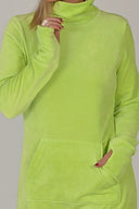 Lilli limegrønn sporty velurkjole