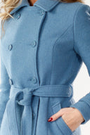 Carola ullkåpe i dusty blue