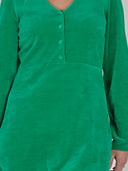 Janka grønn velurkjole