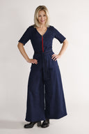 Anette jumpsuit i mørk blå denim