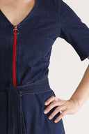 Anette jumpsuit i mørk blå denim
