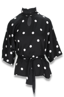Bekka bluse sort og hvit