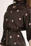 Bekka bluse brun og rosa