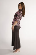 Bekka bluse brun og rosa zebra