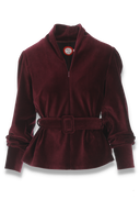 Celeste burgunder babycord bluse