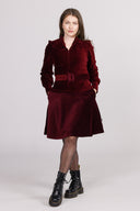 Celeste burgunder babycord bluse