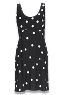 Dalia kjole sort og hvit polkadot