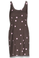 Dalia kjole brun og rosa polkadot