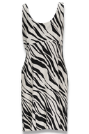 Dalia kort sort og hvit zebra kjole