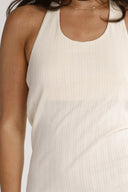 Franny crem halterneck kjole