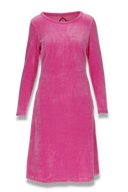 Barbro basis kjole i rosa velur