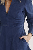 Edwarda jeansblå denimkjole