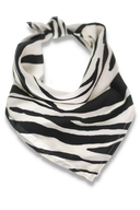 Iris sjal sort og hvit zebra