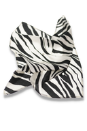 Iris sjal sort og hvit zebra