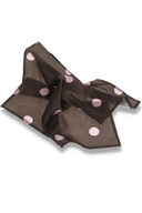 Iris sjal brun og rosa dots