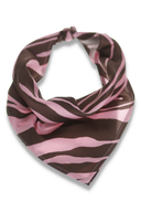 Iris sjal i brun og rosa zebra