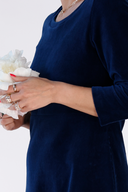 Elli kjole babycord marineblå