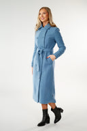 Carola ullkåpe i dusty blue