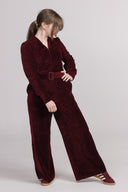 Malli burgunder babycord jumpsuit