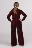 Malli burgunder babycord jumpsuit