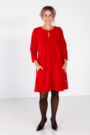 Margrete rød babycord tunika
