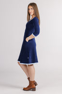 Nille marineblå babycord kjole