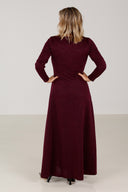 Alex dark plum glitterkjole