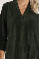 Petra kombogrønn velurkjole