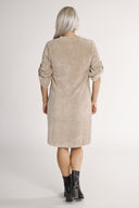 Petra beige velurkjole