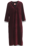 Regine burgunder velurkjole