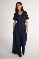 Solveig jumpsuit i mørk blå denim