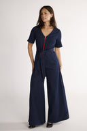 Solveig jumpsuit i mørk blå denim