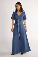 Solveig jumpsuit i blå denim