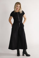 Tordis sort denim jumpsuit