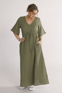 Eira khaki boho chic kjole