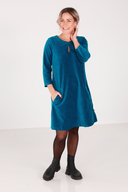 Margrete petrol babycord tunika