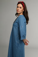 Clara tøff jeansblå denimkjole