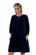 Margrete marineblå tunika