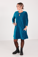 Margrete petrol babycord tunika