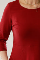 Denise burgunder basiskjole