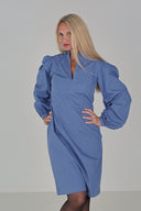 Karin jeansblå elegant kjole