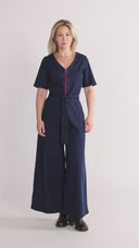 Anette jumpsuit i mørk blå denim