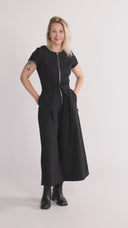 Tordis sort denim jumpsuit