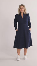 Edwarda mørk jeansblå denimkjole