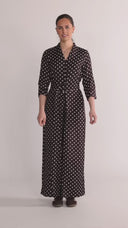 Sissi brun og hvit jumpsuit