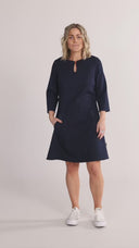 Gloria mørk blå denimkjole