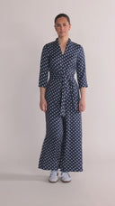 Sissi blå og hvit jumpsuit