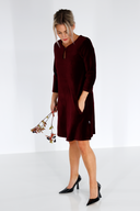 Margrete burgunder babycord tunika