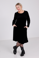Barbro basis kjole i sort velur